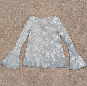 American Eagle AE Outfitters soft and sexy bell sleeve boho hippie style tie dye